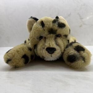 14" FAO Schwarz Cheetah Leopard Cub Plush Stuffed Animal Soft Excellent EUC